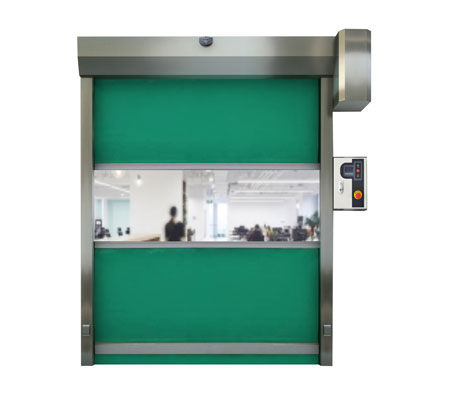 green high speed rolling doors